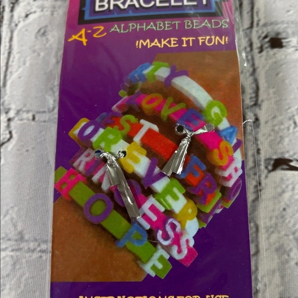 Message Bracelet Create Your Own A-Z Alphabet Beads New
